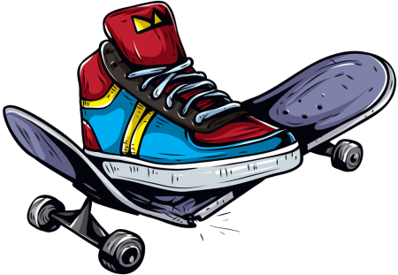 Скейт мультяшный
