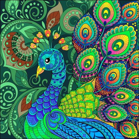 Павлины рисунки