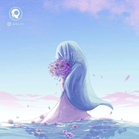 Картина девушка в хиджабе