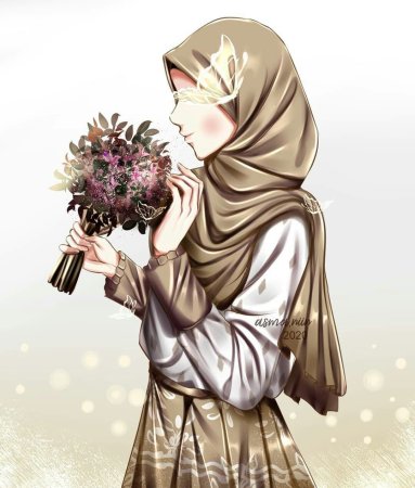 Картина девушка в хиджабе