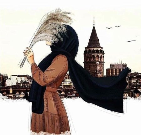 Нарисовать девушку в хиджабе