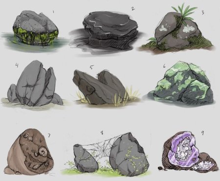 Скетчи камней