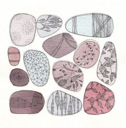 Фактура камня рисунок акварелью