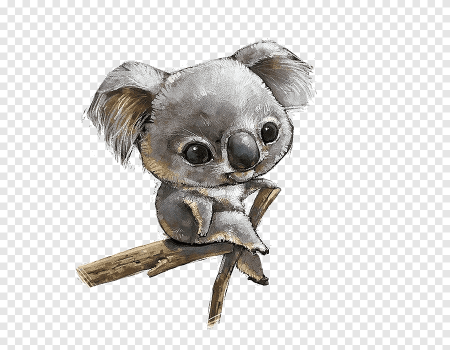 Коала акварелью