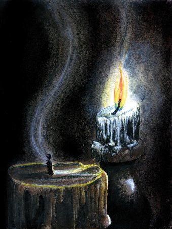 Рисование свечкой