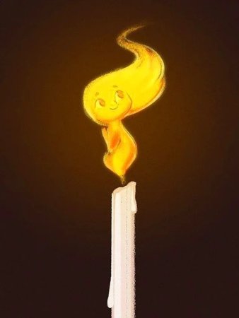 Человек со свечкой