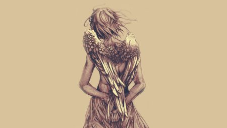 Девушка со спины арт