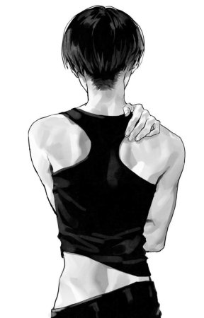 Леви Аккерман со спины