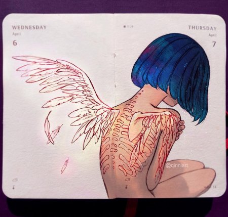 Крылья из спины арт