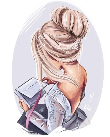 Девушка мультяшная для постов