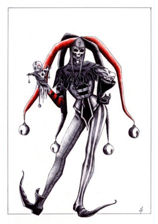 Арлекин Шут тату