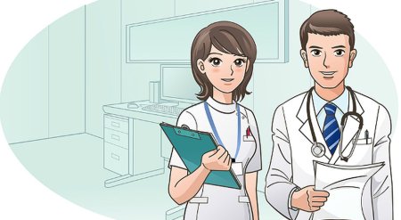 Медработник и пациент рисунок