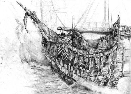 Пираты Карибского моря раскраска Летучий голландец