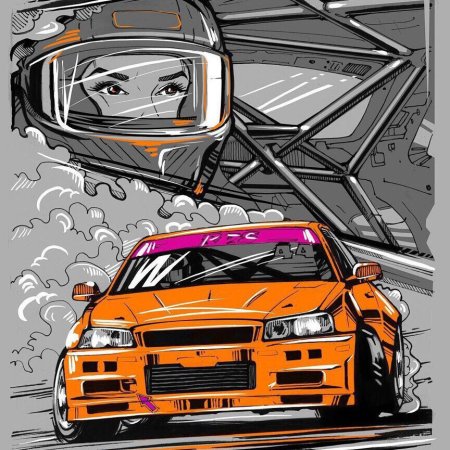 Машины в комиксном стиле