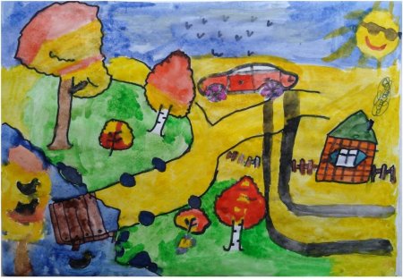 Талантливый рисунок 8 летнего