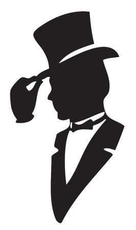 Силуэт мужчины в шляпе