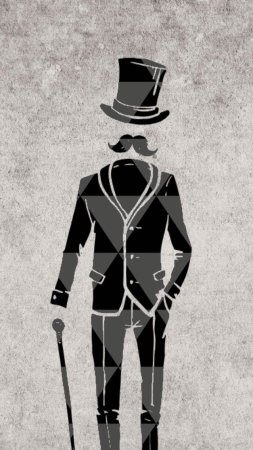 Тату череп в цилиндре