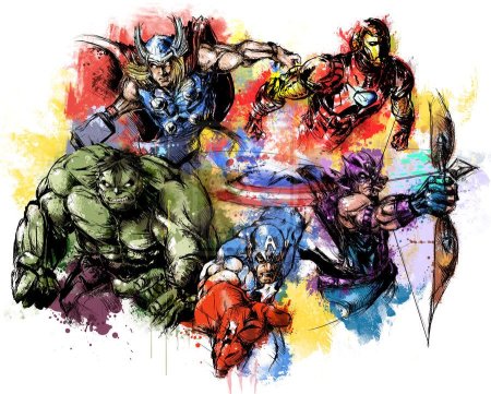 Герои Марвел арт
