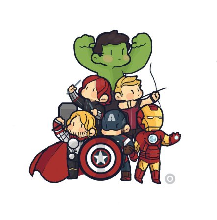 Марвел в мультяшном стиле