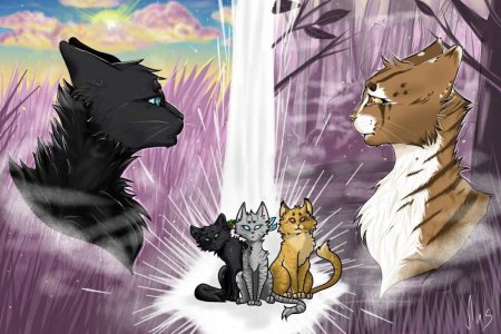 Коты Воители арт Листвичка и Грач