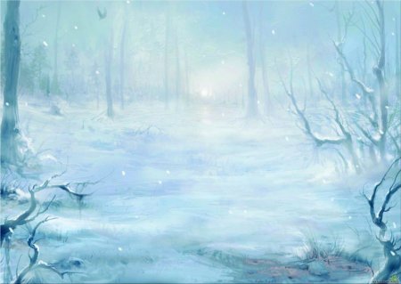 Зима снег арт