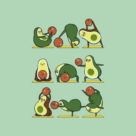 Авокадо рисунок прикольный