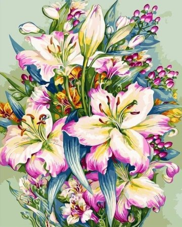 Цветы цветными карандашами