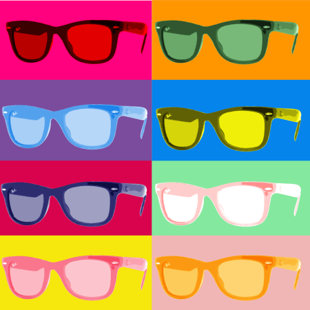 Очки в стиле поп арт