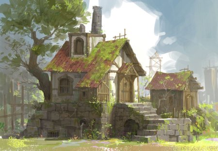 Деревня концепт арт