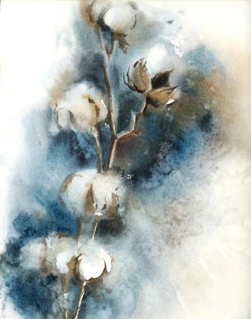 Хлопок акварель