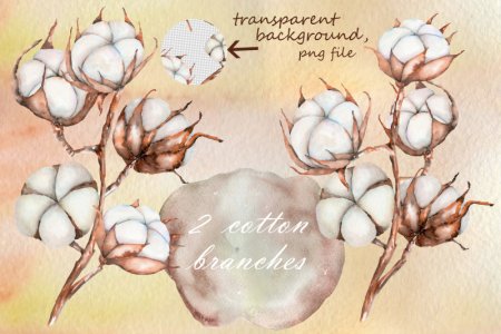 Акварельный фон хлопок