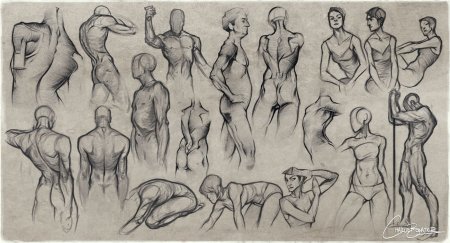 Фигура человека в разных ракурсах