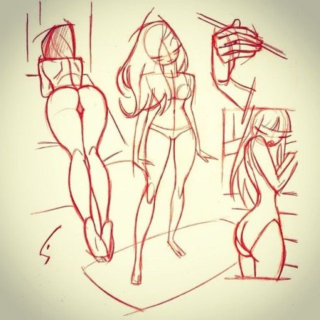 Скетчи девушек для новичков