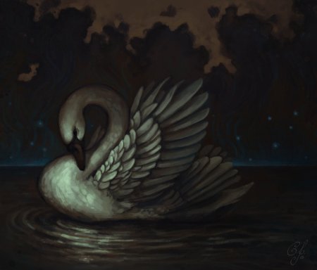 Девушка лебедь рисунок