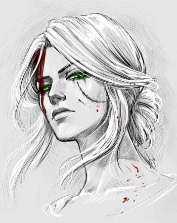 Рисунки девушек карандашом в стиле арт