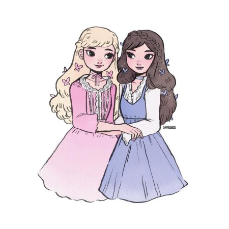 Подружки в мультяшном стиле