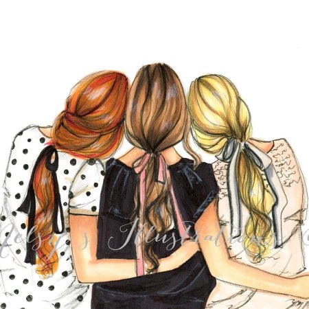 Рисунки для срисовки подруги