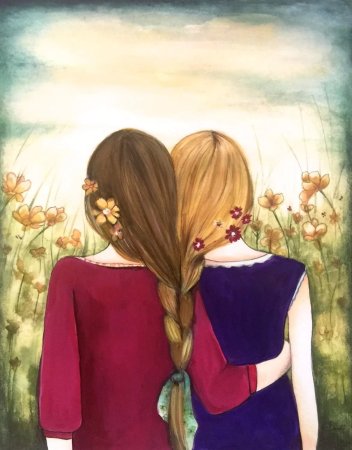 Подруги рисунок