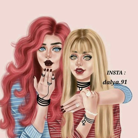 Мультяшные девушки для подруги