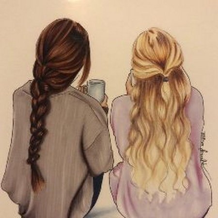 Подруги рисунок