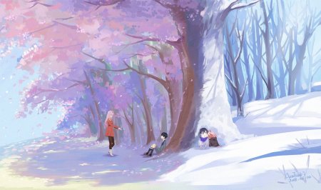 Зимний пейзаж арты