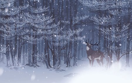 Зимний лес арт