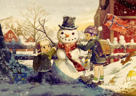 Снеговик арт