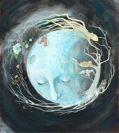 Луна и солнце арт сюрреализм