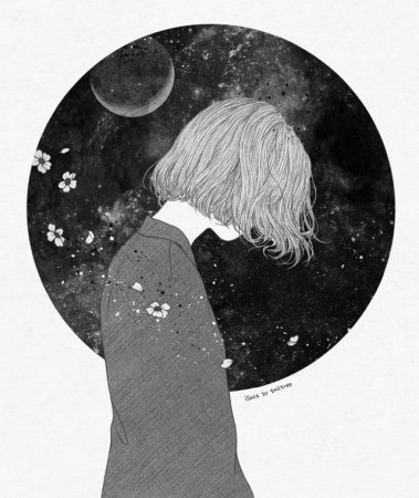 Девушка космос арт
