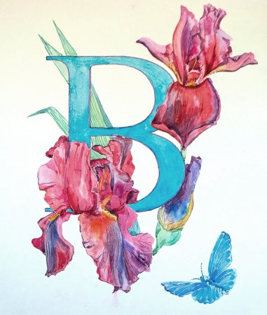 Красивые буквы акварелью