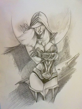 Drow Ranger Dota 2 рисунок