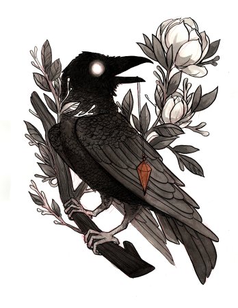 Стилизованный ворон