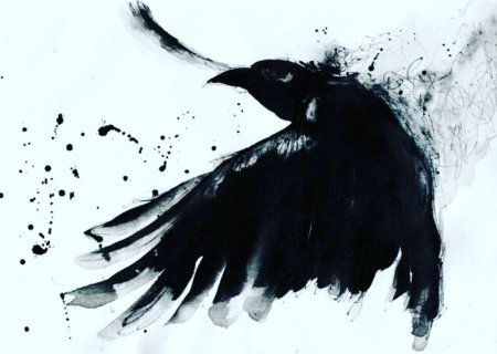 Ворон летит арт