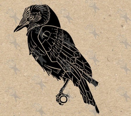 Ворона стилизация